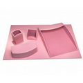 Dacasso  Colors 5 Pieces Leatherettee Desk Set - Pink